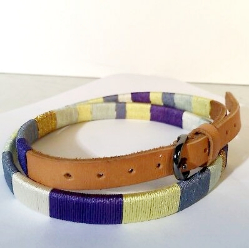 J CREW Metallic Threaded Skinny Belt NWOT - Picture 10 of 15